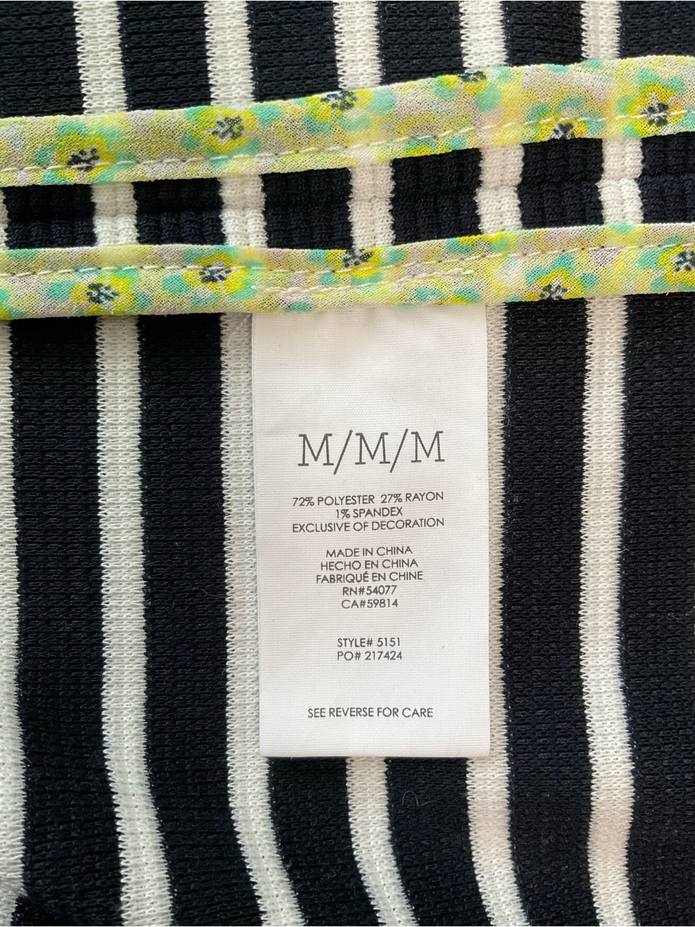 CAbi Navy and White Striped Double-Breasted Trench Coat - Picture 4 of 4